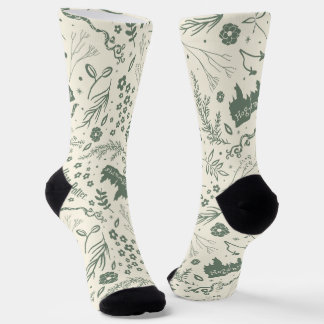 Calcetines Patrón mágico de herbología HOGWARTS™