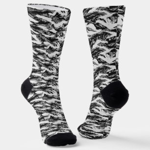 Calcetines Patrón Militar Camuflaje Urbano Raya de Tigre