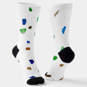 Calcetines Patrón moderno de Cristal Terrazzo