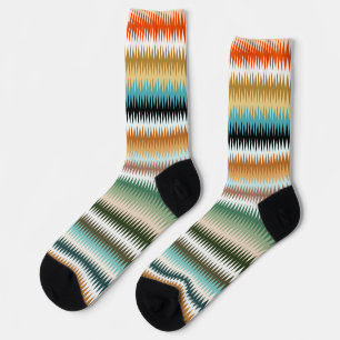 Calcetines Patrón multicolor de Zigzag COLORIDO