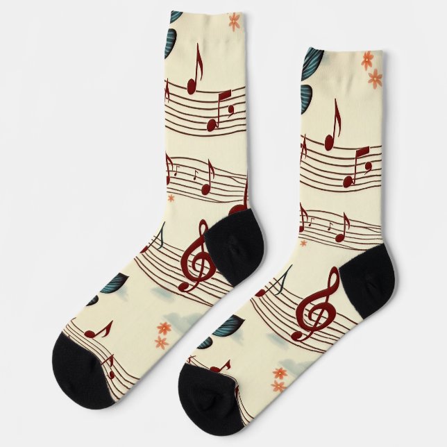 Calcetines Patrón musical (Izquierda)