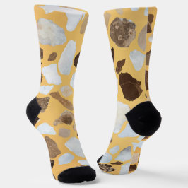 Calcetines Patrón naranja Brown Terrazzo