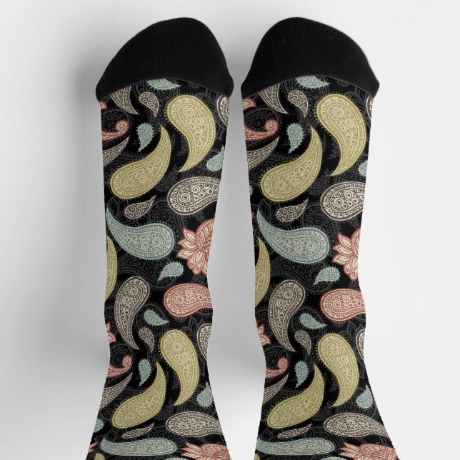 Calcetines Patrón Paisley (Arriba)