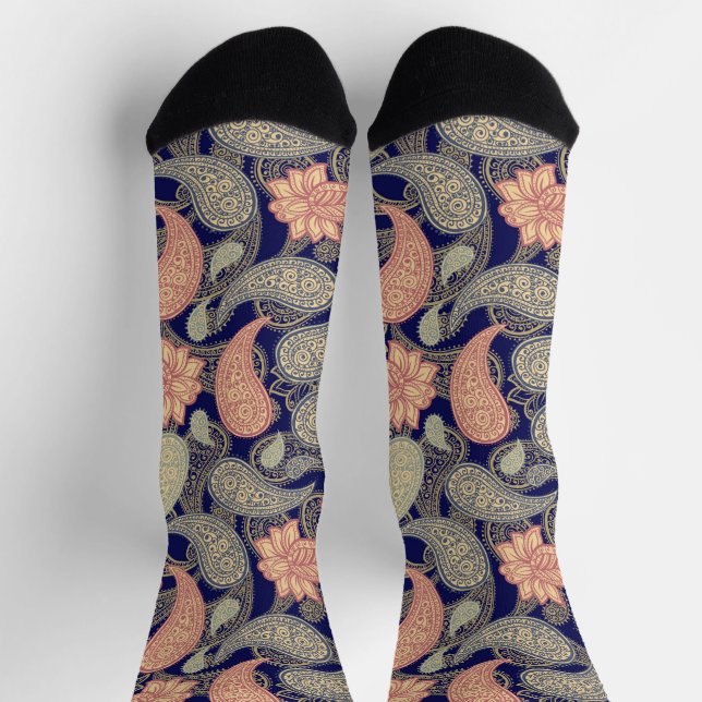 Calcetines Patrón Paisley (Arriba)