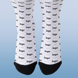 Calcetines Patrón promocional de negocio de logotipo simple