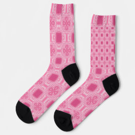 Calcetines patrón rosado, diseño rosa, patrón giratorio, fluj