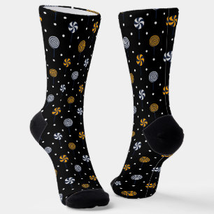 Calcetines Patrón sin foco de Candy Halloween
