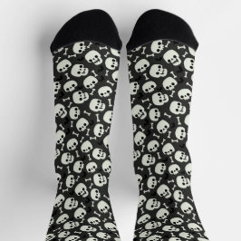 Calcetines Patrón sin foco de Skull Halloween