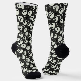 Calcetines Patrón sin foco de Skull Halloween