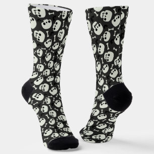 Calcetines Patrón sin foco de Skull Halloween