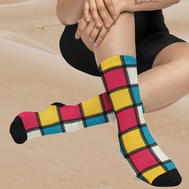 Calcetines Patrón Tartán Multicolor (Subido por el creador)