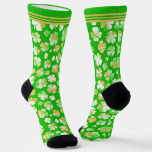 Calcetines Patrón variado del Día de Shamrock St. Patrick