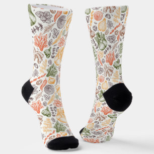 Calcetines Patrón vegetal de los jardines de cocina