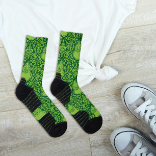 Calcetines Patrón Verde Adornado del Grinch