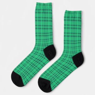 Calcetines Patrón verde y negro moderno