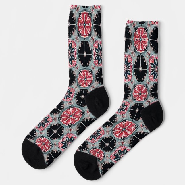 Calcetines Patrón Vibrante Multicolor (Izquierda)