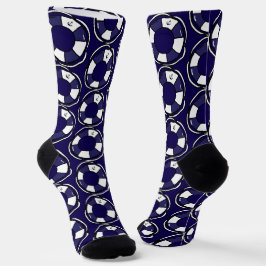 Calcetines Patronato de las levas de cruceros Blue White