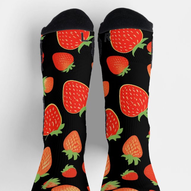 Calcetines Patrones de fresa (Arriba)