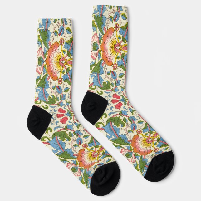 Calcetines Patrones florales de William Morris Loddon Blossom (Derecha)