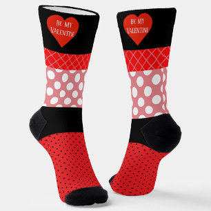 Calcetines Patrones locos de San Valentín de zócalos todo-sob