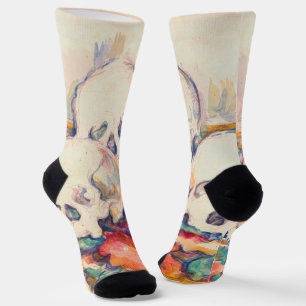 Calcetines Paul Cezanne - Los tres cráneos acuarela