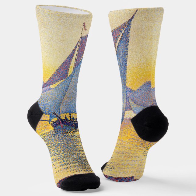 Calcetines Paul Signac - El puerto al atardecer, Opus 236 (Angular)