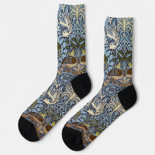 Calcetines Pavo real y dragón, William Morris