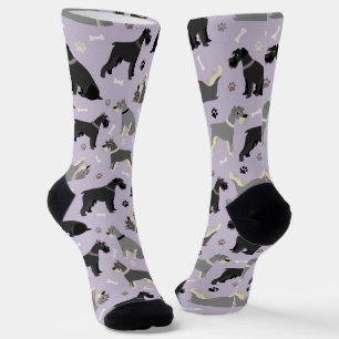 Calcetines Paws Schnauzer y soplones para huesos
