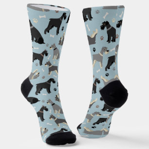 Calcetines Paws Schnauzer y soplones para huesos
