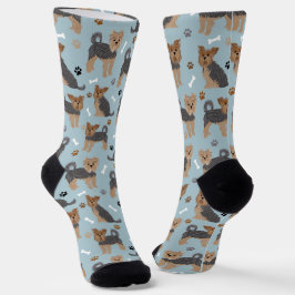 Calcetines Paws Terrier de Yorkshire y soplones para perros Y