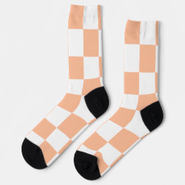 Calcetines Peach Fuzz Checkered Gingham Pattern
