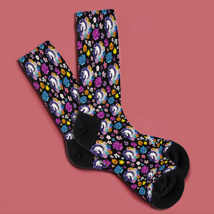 Calcetines Pegasus Floral Negro