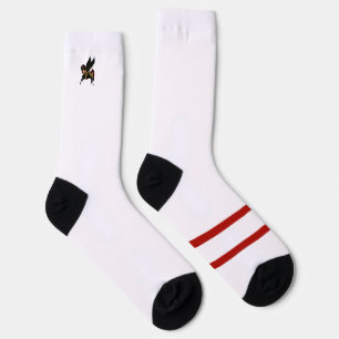 Calcetines Pegasus Negro Elegante Caballo Clásico de Carrouse