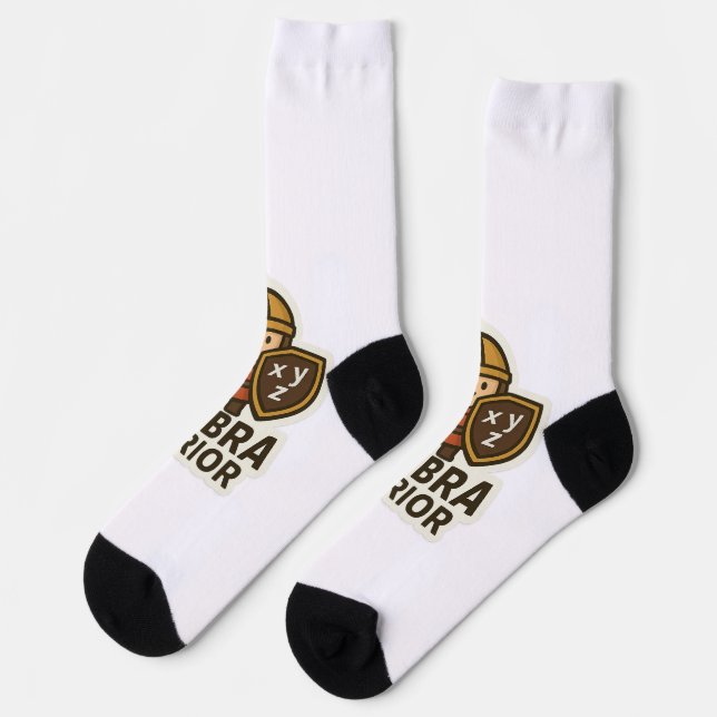 Calcetines Pegatina guerrero álgebra - héroe matemático (Izquierda)