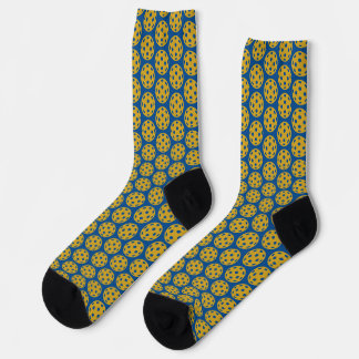 Calcetines Pelota azul y amarilla de Pickleball