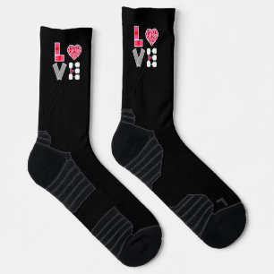Calcetines Pelota de pelota de amor Bolas de corte de corazón