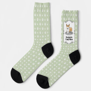 Calcetines Pembroke Welsh Corgi Mom (rojo 1) Dog Mom Cute