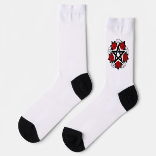 Calcetines Pentagram con rosas rojas