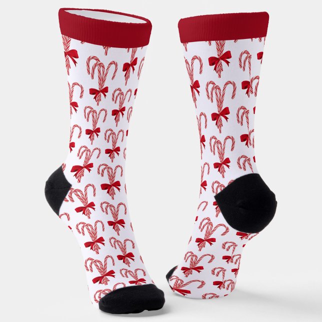 Calcetines Peppermint Candy Cane All-Over-Print Socks (Subido por el creador)