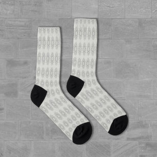 Calcetines Pequeña floral blanca caída al patrón rural