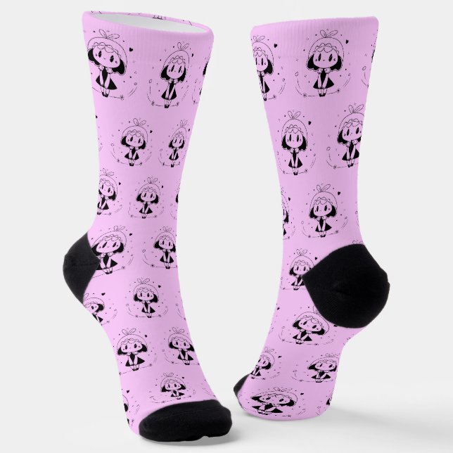 Calcetines Pequeño Chica de anime (Angular)