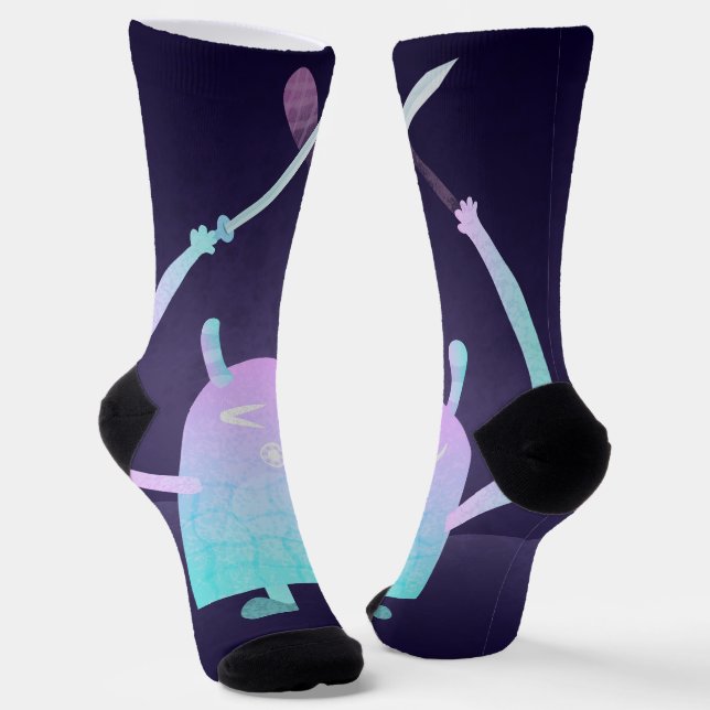 Calcetines Pequeño Monstruo Azul (Angular)