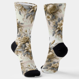 Calcetines Perfección floral amarilla antigüa