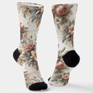 Calcetines Perfección floral anticuada ligera