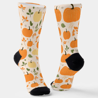Calcetines Perfecto del parche: cómodo patrón de calabaza Nar