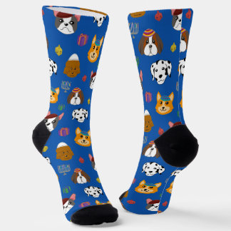 Calcetines Perro Cute Hannukah Pattered