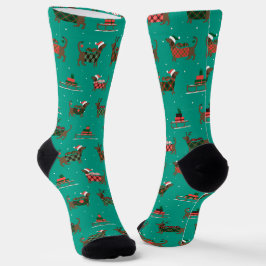 Calcetines Perro Dachshund de Navidad