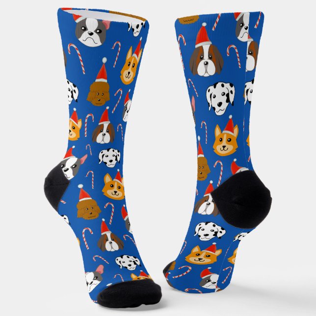 Calcetines Perro Navidad Cute Patterado (Angular)
