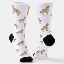 Calcetines Perro Patrón de Dibujos Animados Lindo Retriever D