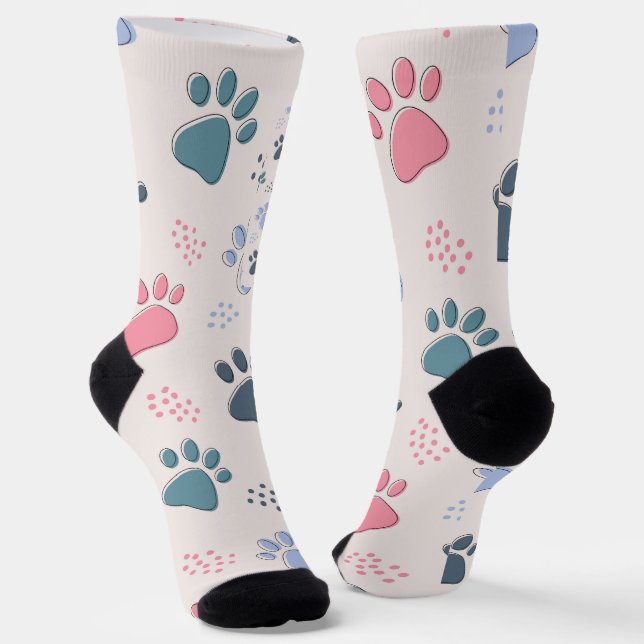 Calcetines Perro Paws Animales Cute Mascota Paws Regalos Para (Angular)